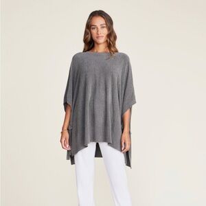 Barefoot Dreams Grey Poncho  with Side Ties